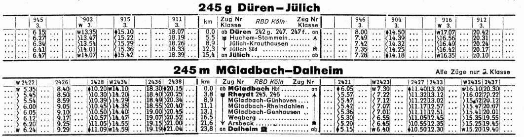 Fahrplan von 1946