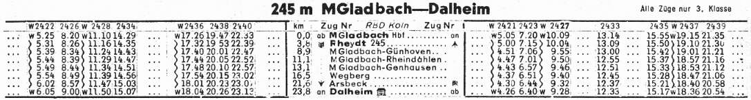 Fahrplan von 1949